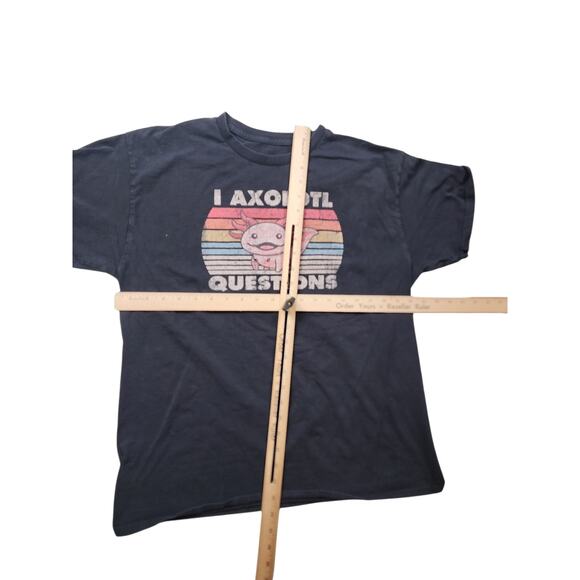 Axolotl Graphic TShirt Medium Vintage Style Pun Tee Humor Retro Rainbow Meme Y2K - Picture 6 of 11